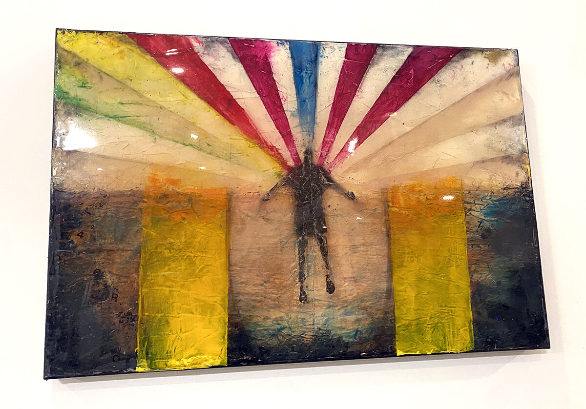 Creative Burst, mixed media, by David Zak