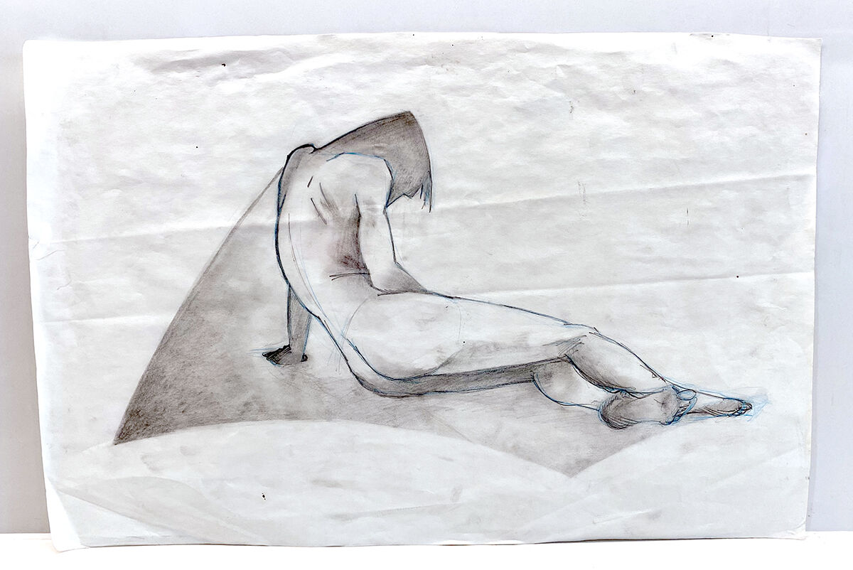 A 15 minute life drawing, the daily practice behind hand drawn work, by David Zak