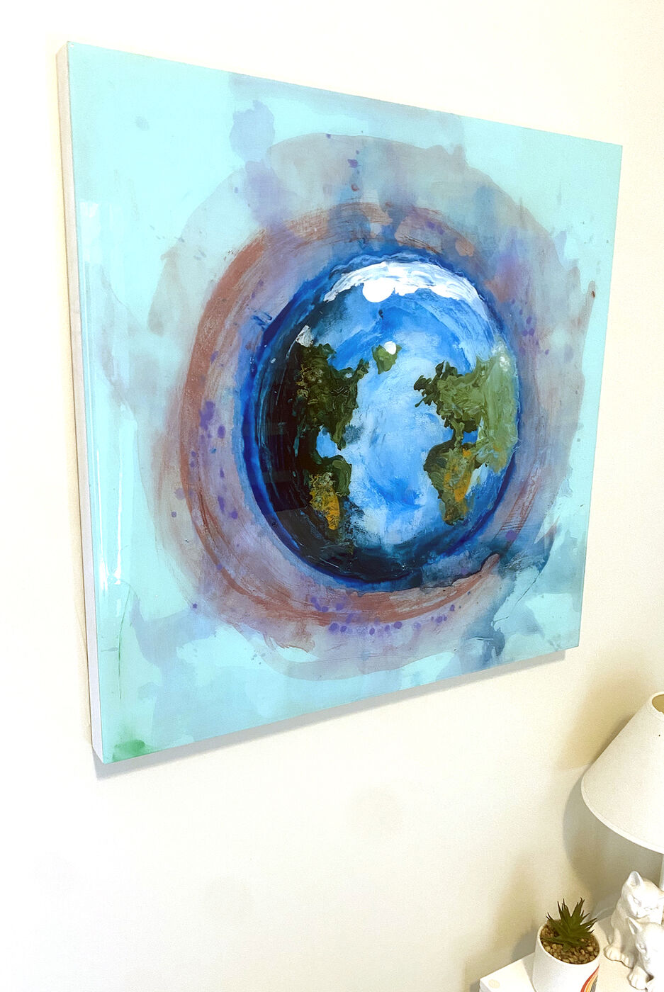 Fragile Planet, mixed media, by David Zak
